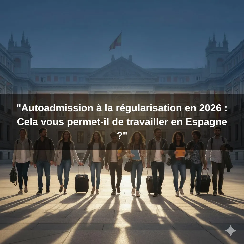 "Autoadmission à la régularisation en 2026 : Cela vous permet-il de travailler en Espagne ?"