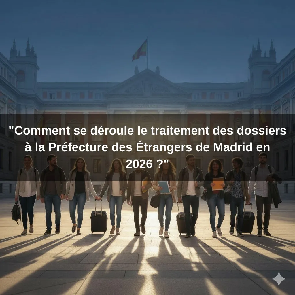 "Comment se déroule le traitement des dossiers à la Préfecture des Étrangers de Madrid en 2026 ?"