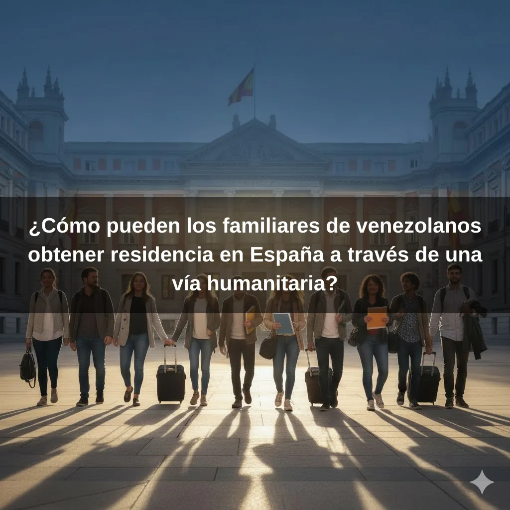 ¿Cómo pueden los familiares de venezolanos obtener residencia en España a través de una vía humanitaria?