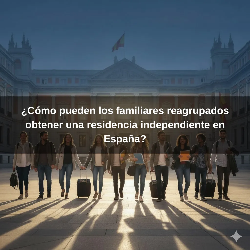 ¿Cómo pueden los familiares reagrupados obtener una residencia independiente en España?