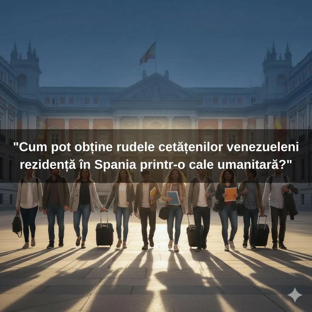 "Cum pot obține rudele cetățenilor venezueleni rezidență în Spania printr-o cale umanitară?"