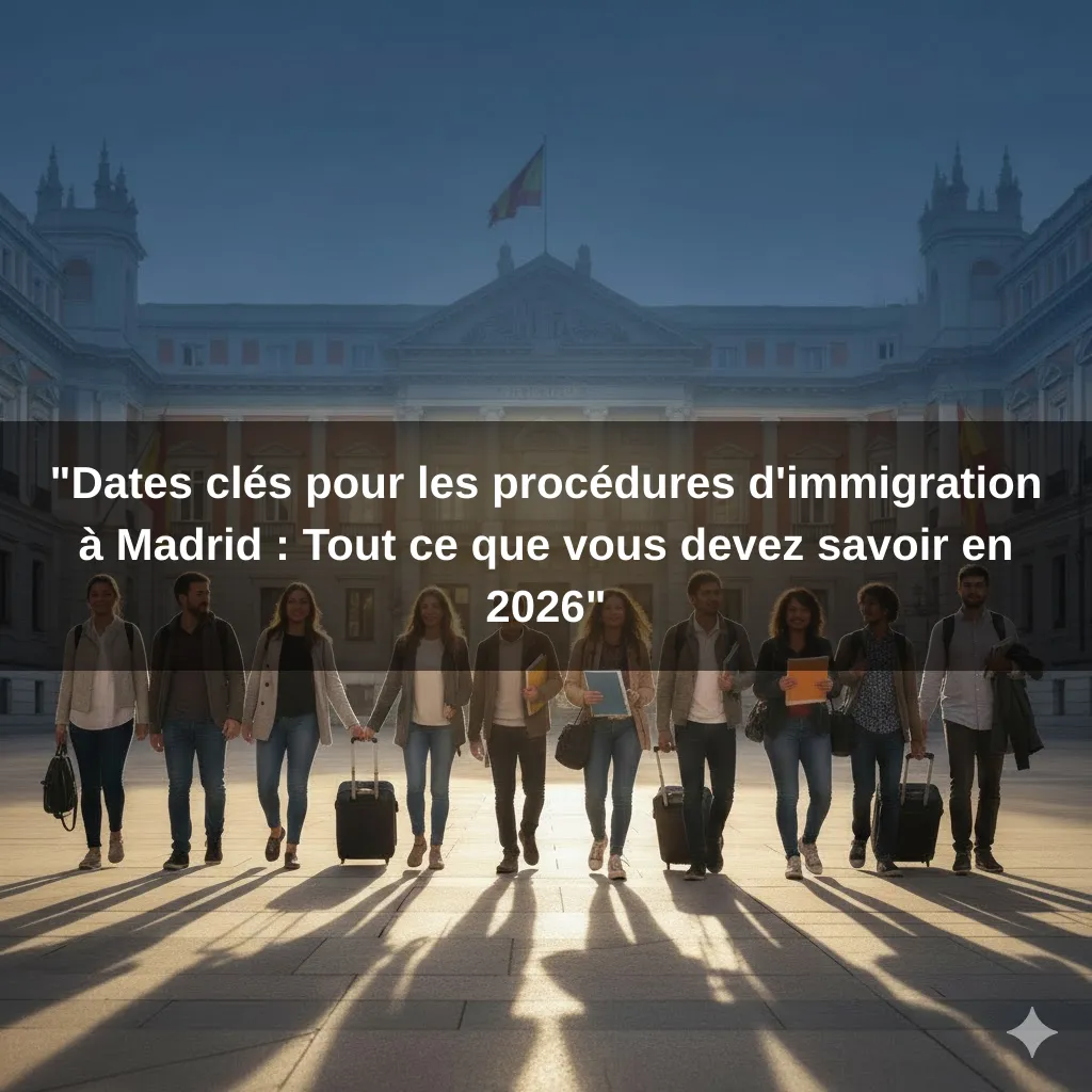 "Dates clés pour les procédures d'immigration à Madrid : Tout ce que vous devez savoir en 2026"