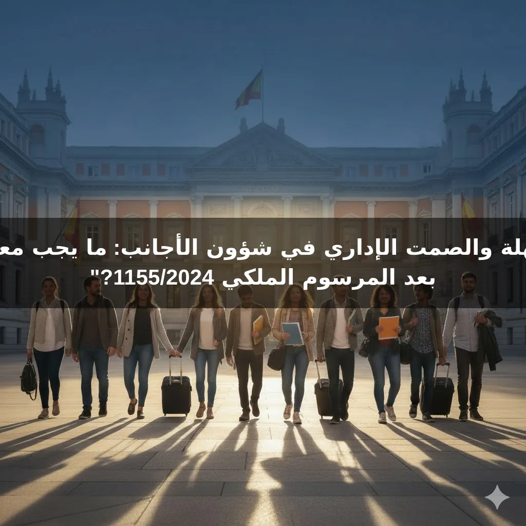 "المهلة والصمت الإداري في شؤون الأجانب: ما يجب معرفته بعد المرسوم الملكي 1155/2024?"