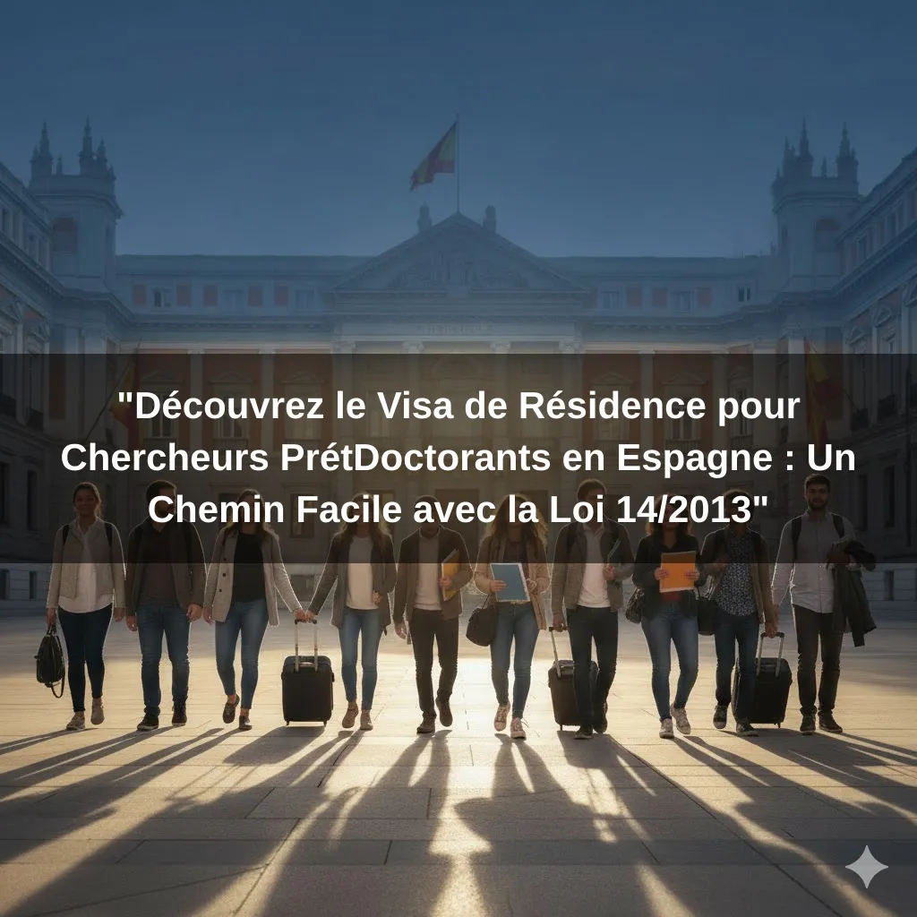"Découvrez le Visa de Résidence pour Chercheurs PrétDoctorants en Espagne : Un Chemin Facile avec la Loi 14/2013"