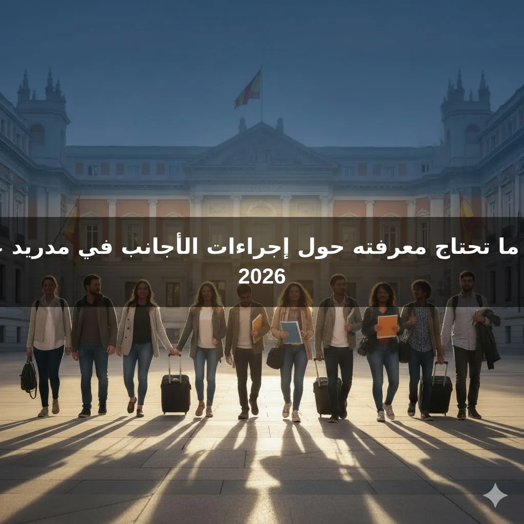 كل ما تحتاج معرفته حول إجراءات الأجانب في مدريد عام 2026