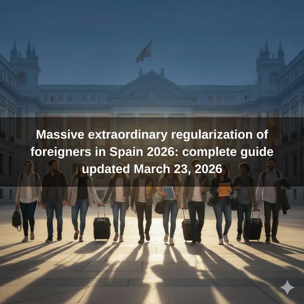 Massive extraordinary regularization of foreigners in Spain 2026: complete guide updated March 23, 2026