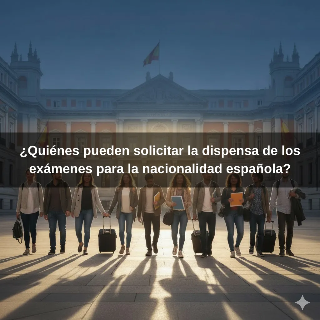 ¿Quiénes pueden solicitar la dispensa de los exámenes para la nacionalidad española?