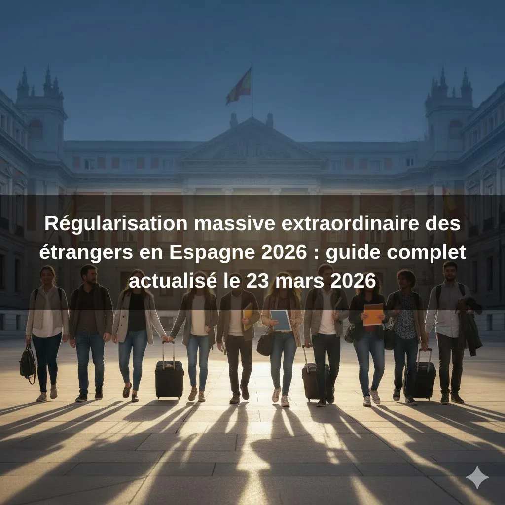 Régularisation massive extraordinaire des étrangers en Espagne 2026 : guide complet actualisé le 23 mars 2026