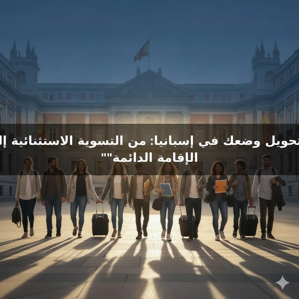 ""تحويل وضعك في إسبانيا: من التسوية الاستثنائية إلى الإقامة الدائمة""